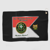 Tweede Armored Cavalry Regiment Guidon Golfhanddoek (Horizontaal)