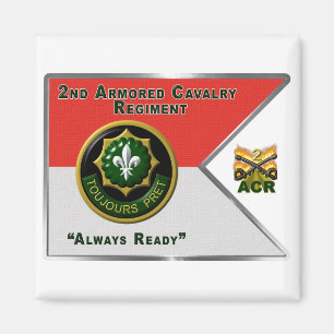 Tweede Armored Cavalry Regiment Guidon Magneet