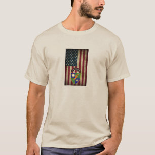 Tweede bataljon - 75e Ranger-Amerikaanse vlag T-Sh T-shirt