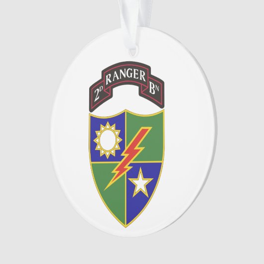 Tweede bataljon - 75e Ranger Regiment Ornament (voorkant)