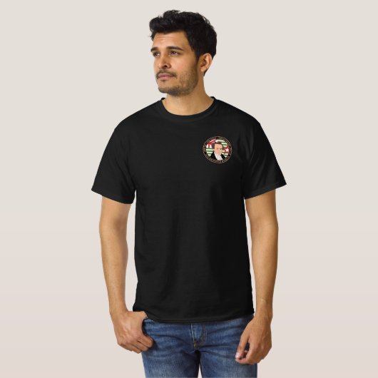 Tweede bataljon 8e Regiment Texas State Guard Blac T-shirt (Voorkant volledig)