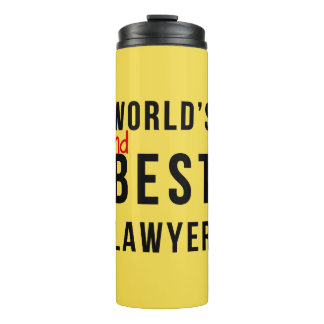 Tweede beste advocaat ter wereld thermosbeker
