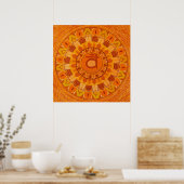 Tweede Chakra Mandala Poster (Keuken)