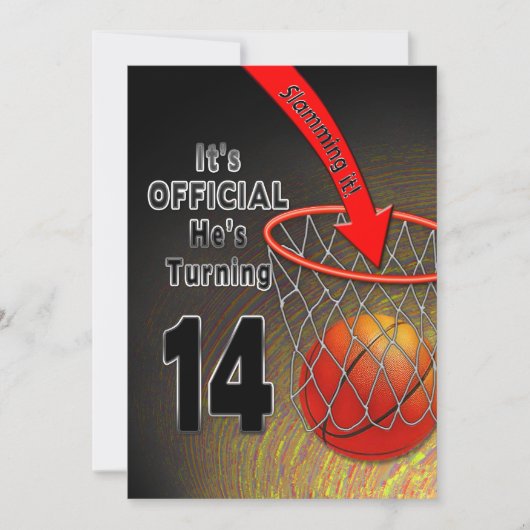 TWEEDE DAG - BASKETBALL - 14E INVITATIE KAART (Voorkant)