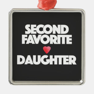 TWEEDE FAVORIETE DOCHTER hart familie sibling grap Metalen Ornament