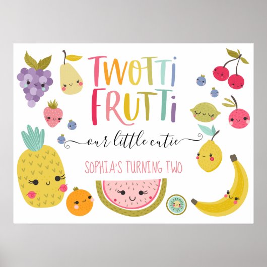 Tweede geboortedag van Twotti Frutti Poster (Voorkant)