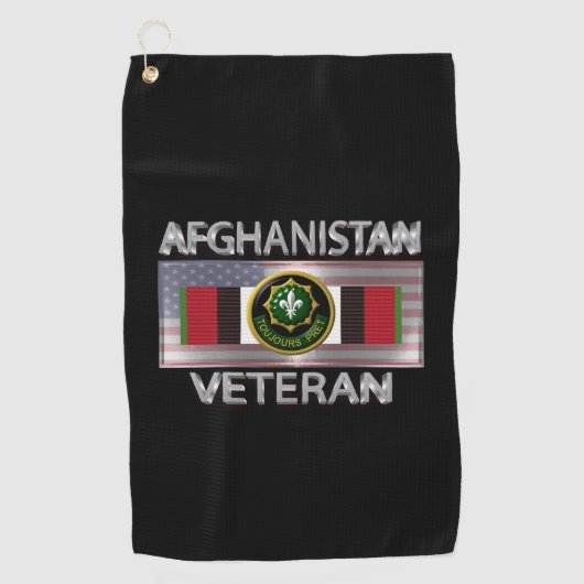 Tweede gepantserde Cavalry Afghanistan Veteraan Golfhanddoek (Voorkant)