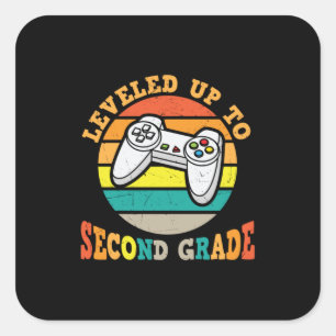 tweede graad leraar in rang tot tweede graad vierkante sticker