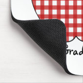 Tweede graad leraar rode gingham Apple Muismat (Hoek)