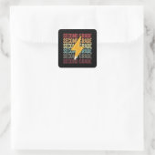 Tweede graad Lightning Bolt Pencil 2e graad Vierkante Sticker (Tas)