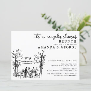 Tweede huwelijksfeest brunch twijfelachtige uitnod kaart