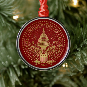 Tweede inauguratie van President Trump Metalen Ornament