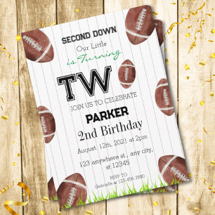 Tweede jaar down Football uitnodiging