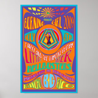 Tweede jaarlijks brandend meisje 2009 Poster