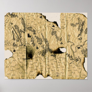 Tweede kaart van de vergeten Realm Poster