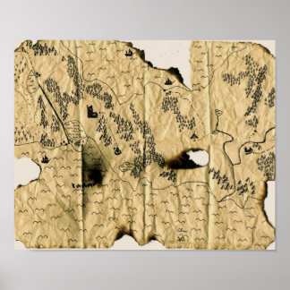 Tweede kaart van de vergeten Realm Poster