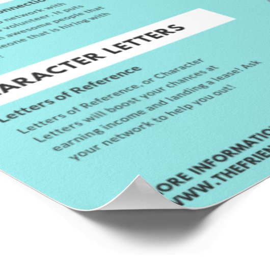 Tweede kans op werk Tips Felon Friendly Info Poster (Hoek)