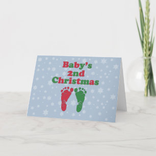 Tweede kerstdag van de baby feestdagen kaart