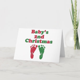 Tweede kerstdag van de baby feestdagen kaart