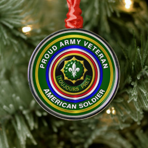 Tweede kerstkerst in de Armored Cavalry Metalen Ornament