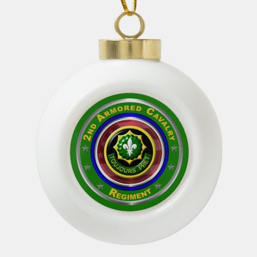 Tweede kerstkerst met pantserde kerst keramische bal ornament (Voorkant)