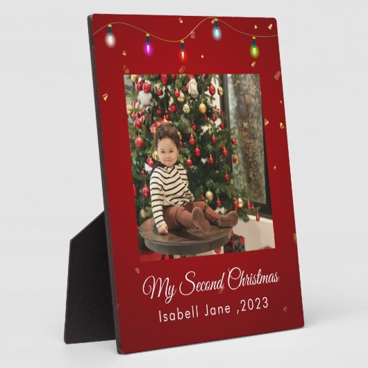 Tweede Kerstmis Aangepaste serie Foto tekst Sjablo Fotoplaat (Zijkant)