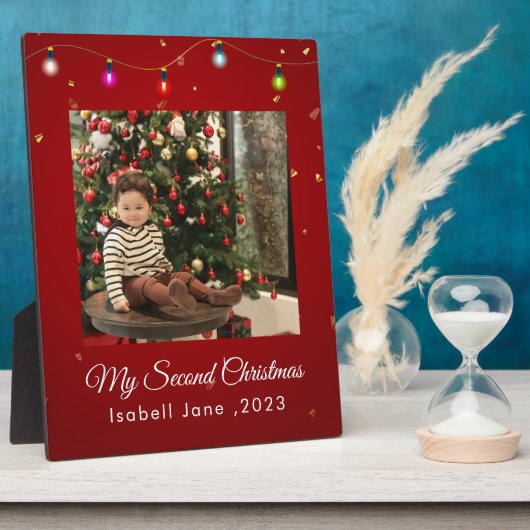 Tweede Kerstmis Aangepaste serie Foto tekst Sjablo Fotoplaat (Zijkant)