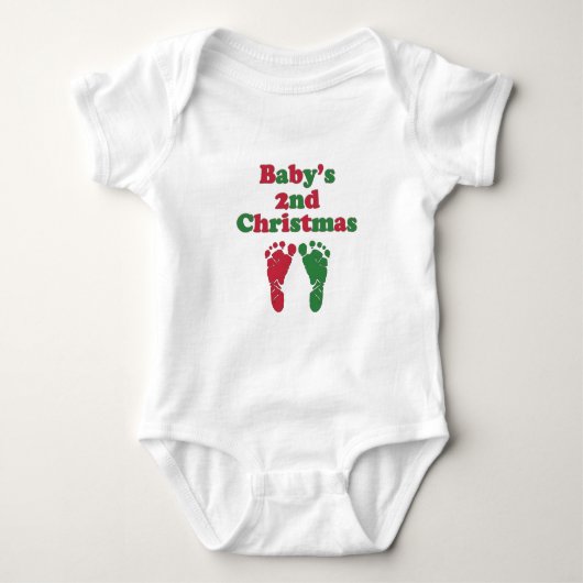 Tweede Kerstmis voor baby Romper (Voorkant)