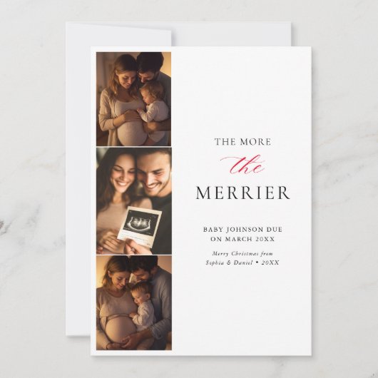 Tweede kindgeboorte aankondiging Meer de Merrier (Voorkant)