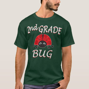 tweede klas bok Funny Ladybug tweede klas terug na T-shirt