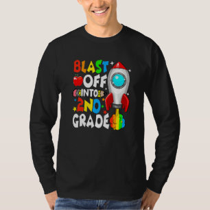 Tweede klas in vliegen Terug naar school eerste da T-shirt