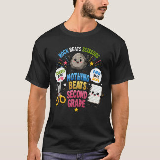 Tweede klas Steen Papier Schaar Klas Leren A T-shirt