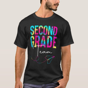 Tweede klas team Tie Dye waarderingsdag terug naar T-shirt