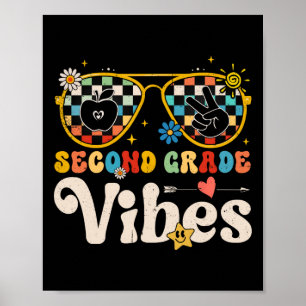 Tweede klas vibes - 2e klas team retro 1e dag poster