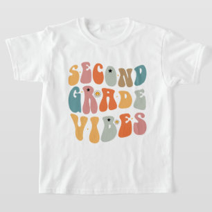 Tweede klas vibes terug naar school groovy school t-shirt