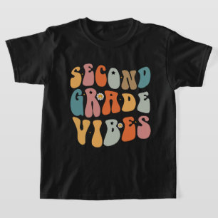 Tweede klas vibes terug naar school groovy school t-shirt