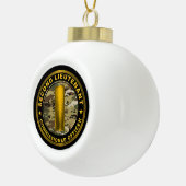Tweede Luitenant-kerstkaneel Keramische Bal Ornament (Rechts)