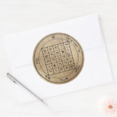 Tweede Pentakel van Saturnus Ronde Sticker (Envelop)
