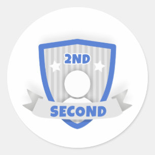Tweede plaats ronde sticker