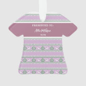 Tweede plaats Ugly Christmas Sweater Contest Winna Ornament (achterkant)