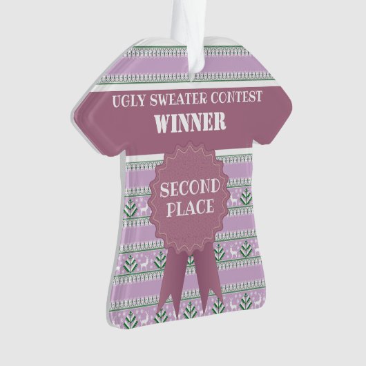 Tweede plaats Ugly Christmas Sweater Contest Winna Ornament (voorkant)
