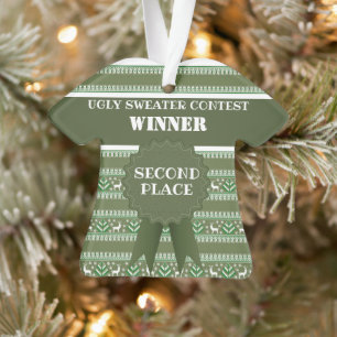 Tweede plaats Ugly Christmas Sweater Contest Winna Ornament