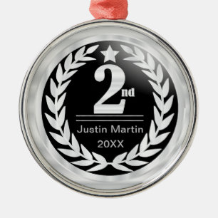 Tweede plein voor de prijs van de zwarte en witte metalen ornament