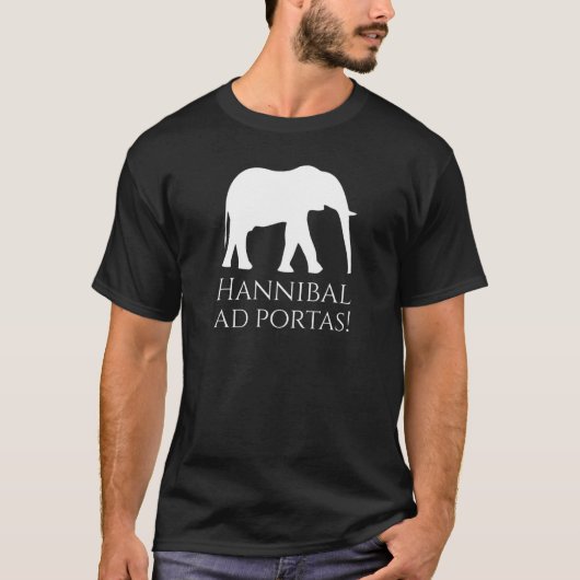 Tweede Punische oorlog Hannibal en Portas Carthagi T-shirt (Voorkant)