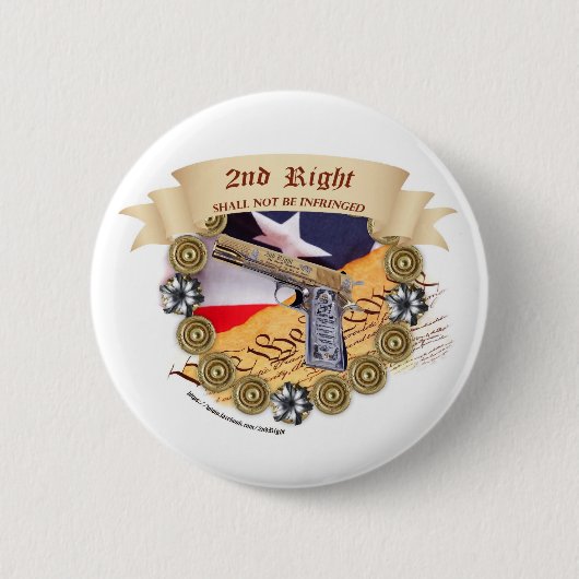 tweede rechterlijk protest ronde button 5,7 cm (Voorkant)