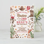 Tweede Rodeo Cowboy Wild West Birthday Party Kaart (Staand voorkant)