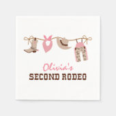Tweede Rodeo Western Cowboy 2e Verjaardags Servett Servet (Voorkant)