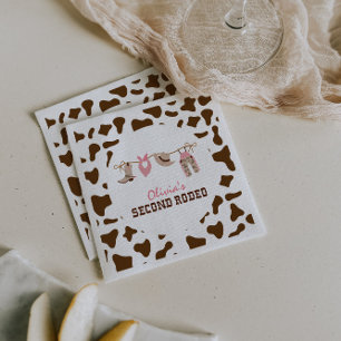Tweede Rodeo Westerne Cowboy 2e verjaardag Servet