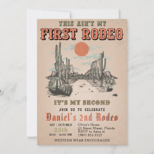 Tweede Rodeo Westerse Cowboy Dit Is Niet Mijn Eers Kaart