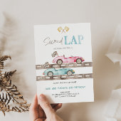 Tweede ronde auto tweeling verjaardag uitnodiging